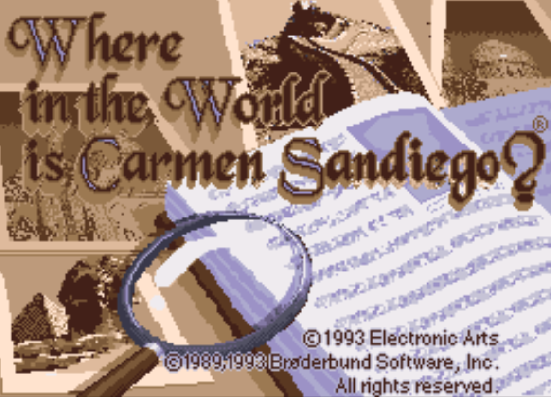 Where in the world is carmen sandiego title screen